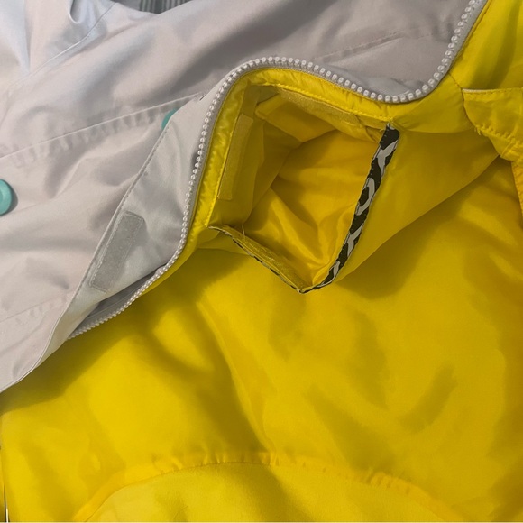 Special Blend Women's Liberty Snowboard Jacket Size Medium Cream Yellow Teal - Picture 14 of 16